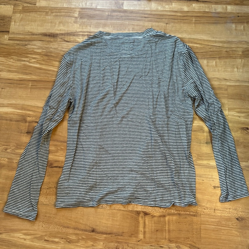 Prana Cozy Up T-Shirt - Kale Heather Stripe - Picture 2 of 3